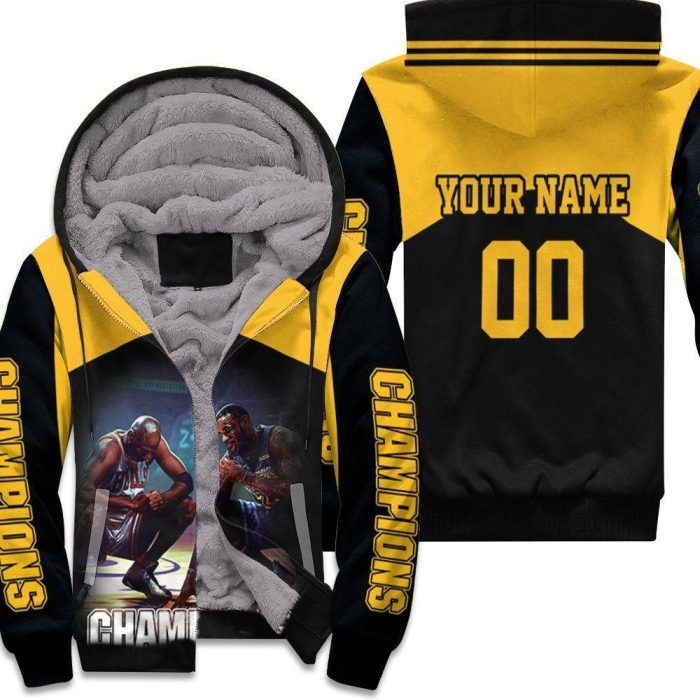 Kobe Bryant Lebron James Legend Never Dies Los Angles Lakers Champions 3D Personalized Unisex Fleece Hoodie