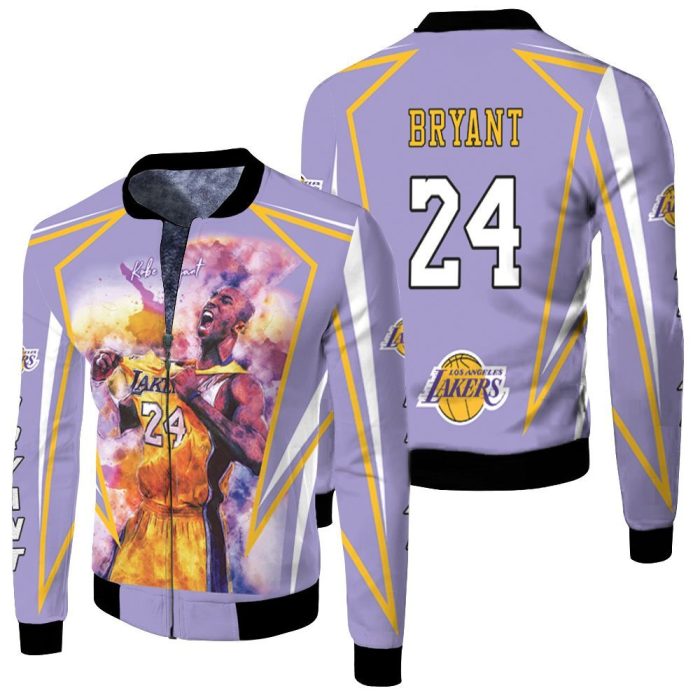 Kobe Bryant Legend Los Angeles Lakers 24 Fleece Bomber Jacket