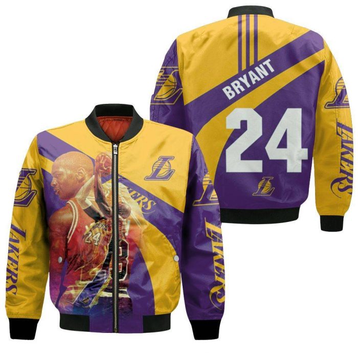 Kobe Bryant Los Angeles Lakers Champions Legend 3D Printed For Fan Bomber Jacket