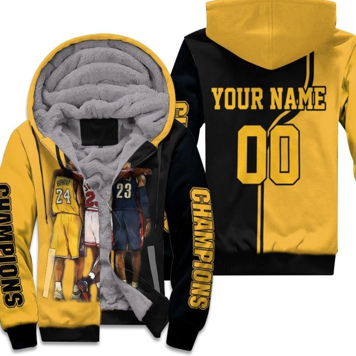 Kobe Bryant Michael J Lebron James Legends Never Die Champions Personalized Unisex Fleece Hoodie