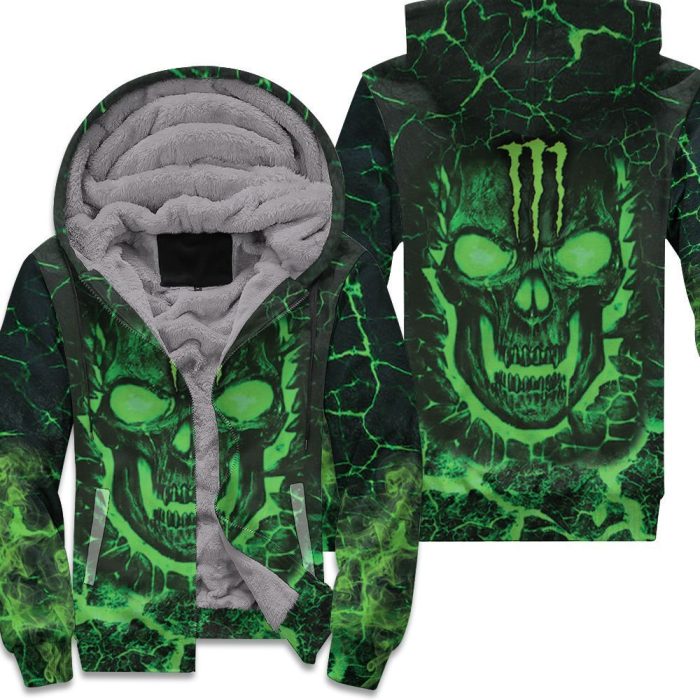 Lava Skull Monster Energy 3D Unisex Fleece Hoodie