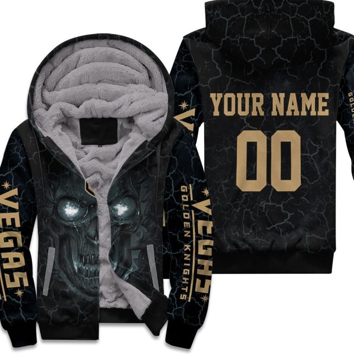 Lava Skull Vegas Golden Knights 3D Personalized Unisex Fleece Hoodie