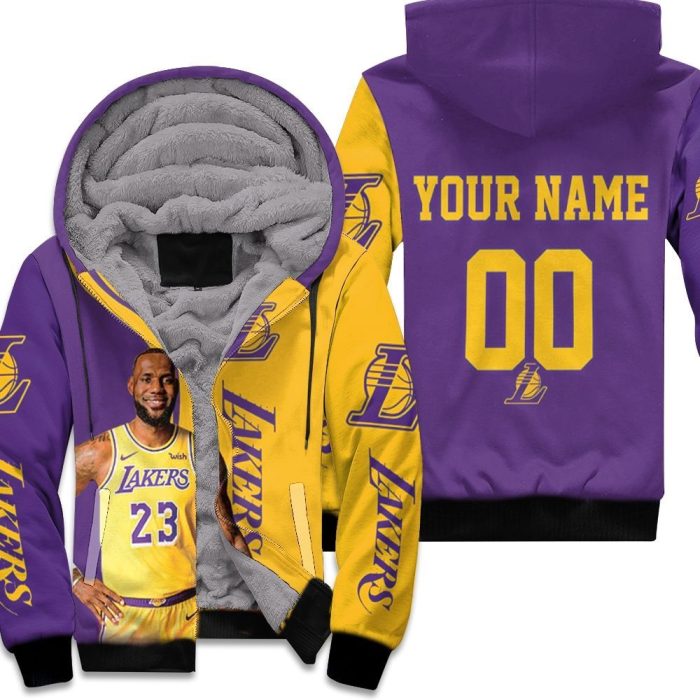 Lebron James 23 Los Angeles Lakers Nba Western Conference Personalized Unisex Fleece Hoodie