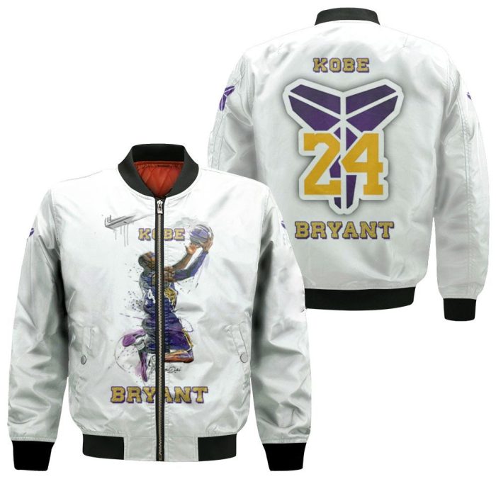 Legend Kobe Bryant 24 Western Conference Los Angeles Bomber Jacket