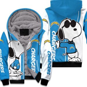 Los Angeles Chargers Snoopy Lover 3D Printed Unisex Fleece Hoodie