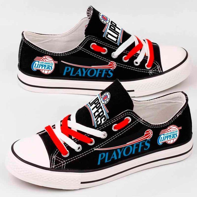 Los-Angeles-Clippers-NBA-Basketball-Gift-For-Fans-Low-Top-Custom-Canvas-Shoes Los Angeles Clippers NBA Basketball Gift For Fans Low Top Custom Canvas Shoes