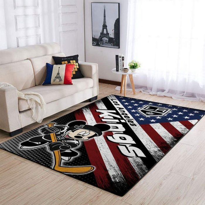 Los Angeles Kings NHL Team Logo Mickey Us Style Area Rug Living Room And Bed Room Rug