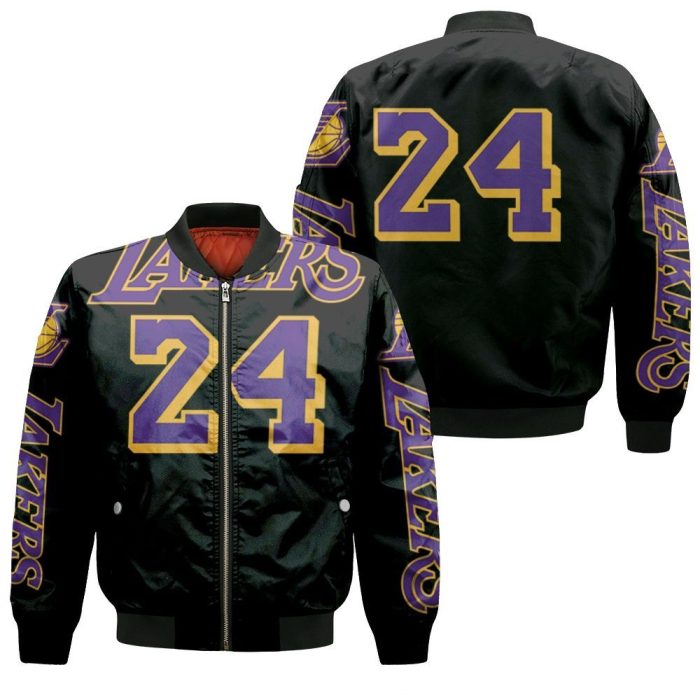 Los Angeles Lakers 24 Kobe Bryants Inspired Bomber Jacket