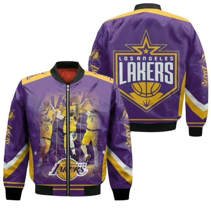 Los Angeles Lakers Players Photos NBA Western Conference Bomber Jacket