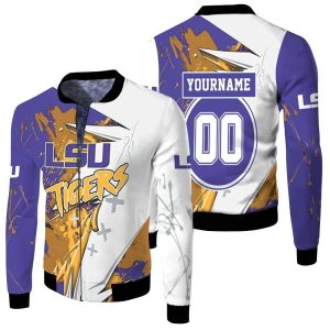 Lsu Tigers Ncaa For Lsu Fan 3D Fleece Bomber Jacket
