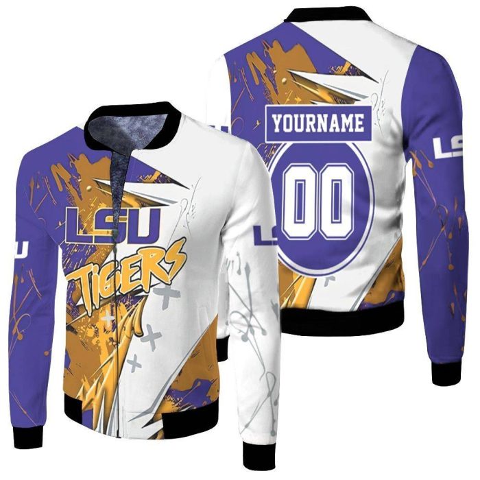 Lsu Tigers Ncaa For Lsu Fan 3D Fleece Bomber Jacket