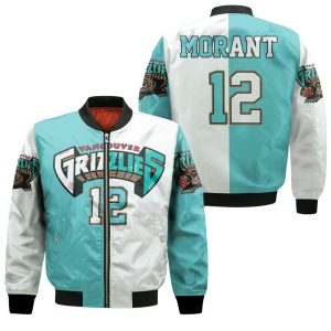 Memphis Grizzlies Ja Morant 12 2020 NBA New Arrival White & Teal Bomber Jacket