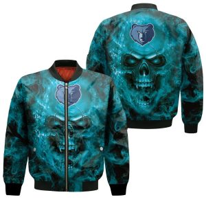 Memphis Grizzlies NBA Fans Skull Bomber Jacket