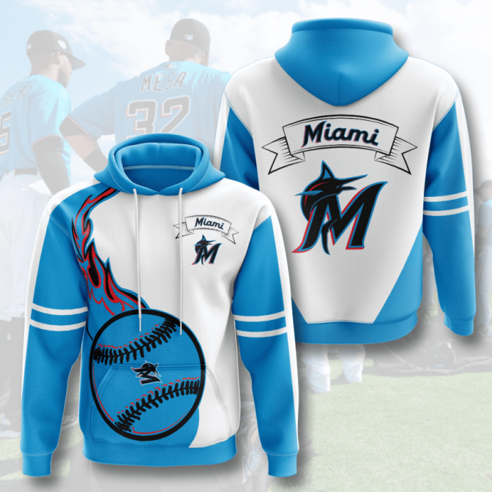 Miami Marlins 3D Hoodie