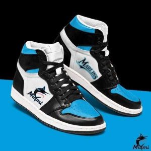 Miami Marlins MLB Baseball Air Jordan 1 Sport Custom Sneakers