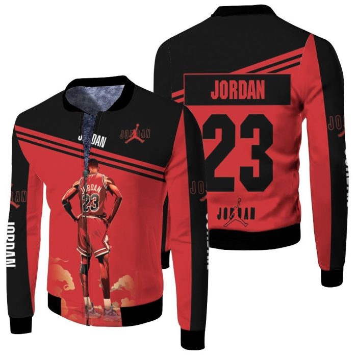 Michael Jordan 23 Chicago Bulls Standings Fleece Bomber Jacket