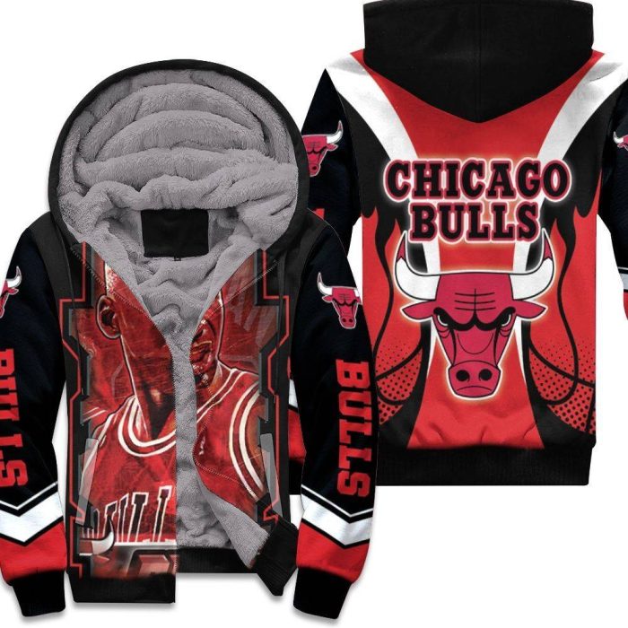 Michael Jordan Chicago Bulls 23 Fireball Unisex Fleece Hoodie