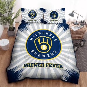 Milwaukee Brewers Duvet Cover Pillowcase Bedding Set
