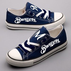 Milwaukee Brewers MLB Baseball 4 Gift For Fans Low Top Custom Canvas Shoes