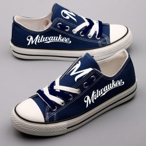 Milwaukee Brewers MLB Baseball 5 Gift For Fans Low Top Custom Canvas Shoes