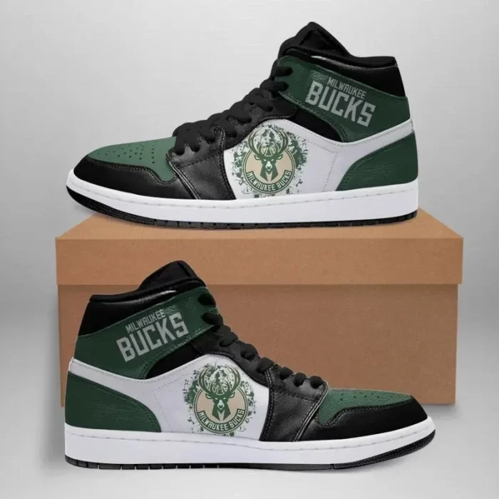 Milwaukee Bucks NBA Air Jordan 1 Sport Custom Sneakers