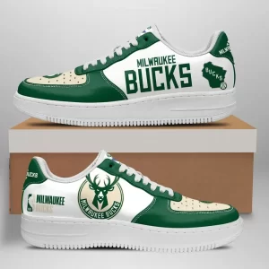 Milwaukee Bucks Nike Air Force Shoes Unique Football Custom Sneakers