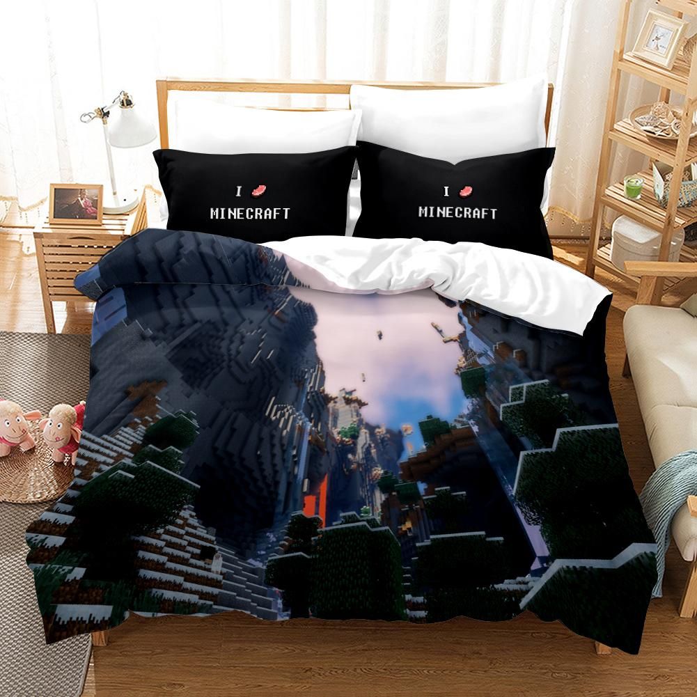 Minecraft-25-Duvet-Cover-Pillowcase-Bedding-Set-Home-Bedroom-Decor Minecraft #25 Duvet Cover Pillowcase Bedding Set Home Bedroom Decor
