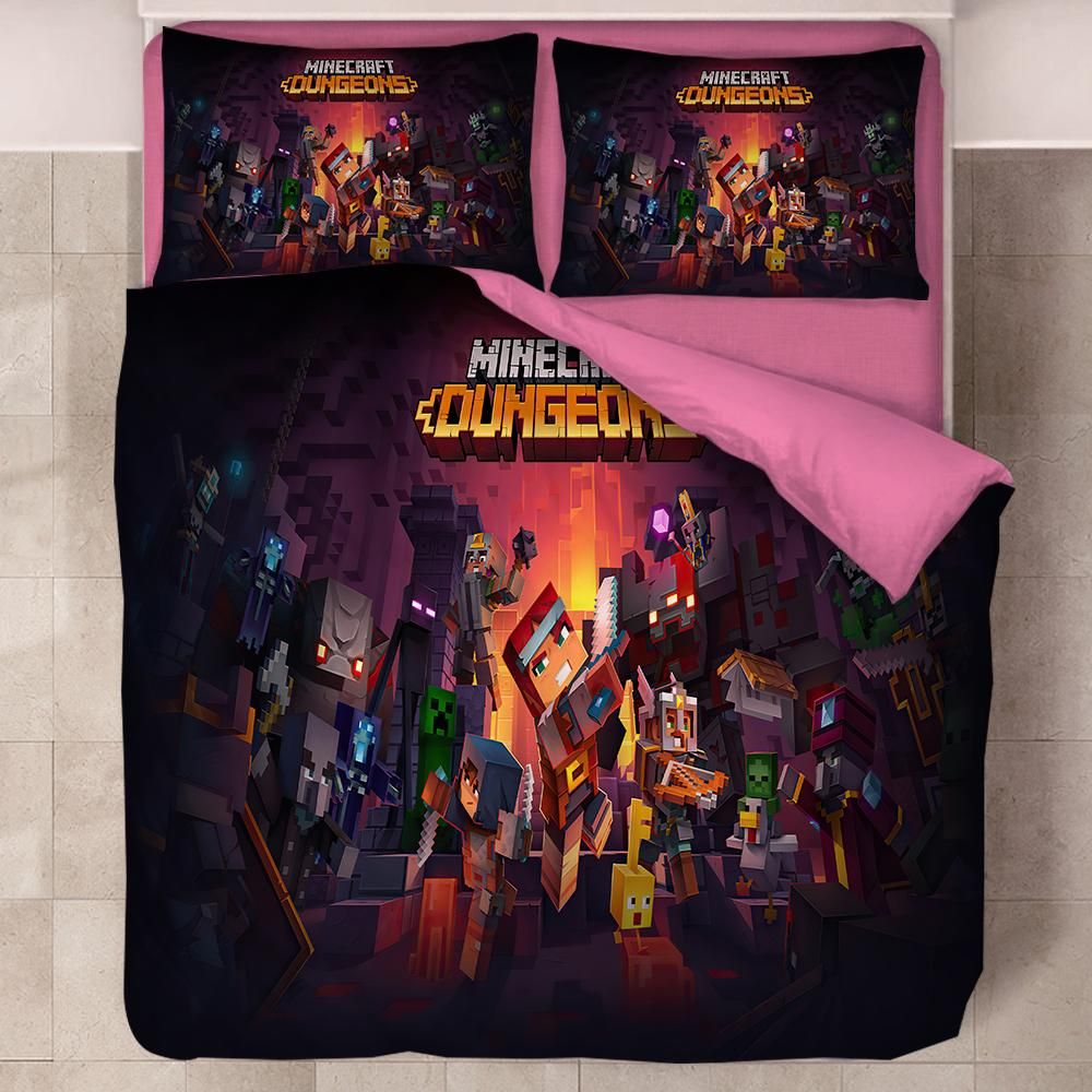 Minecraft-31-Duvet-Cover-Pillowcase-Bedding-Set-Home-Decor Minecraft #31 Duvet Cover Pillowcase Bedding Set Home Decor