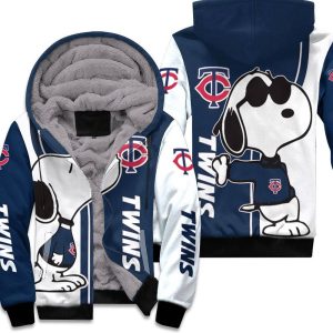 Minnesota Twins Snoopy Lover 3D Printed Unisex Fleece Hoodie