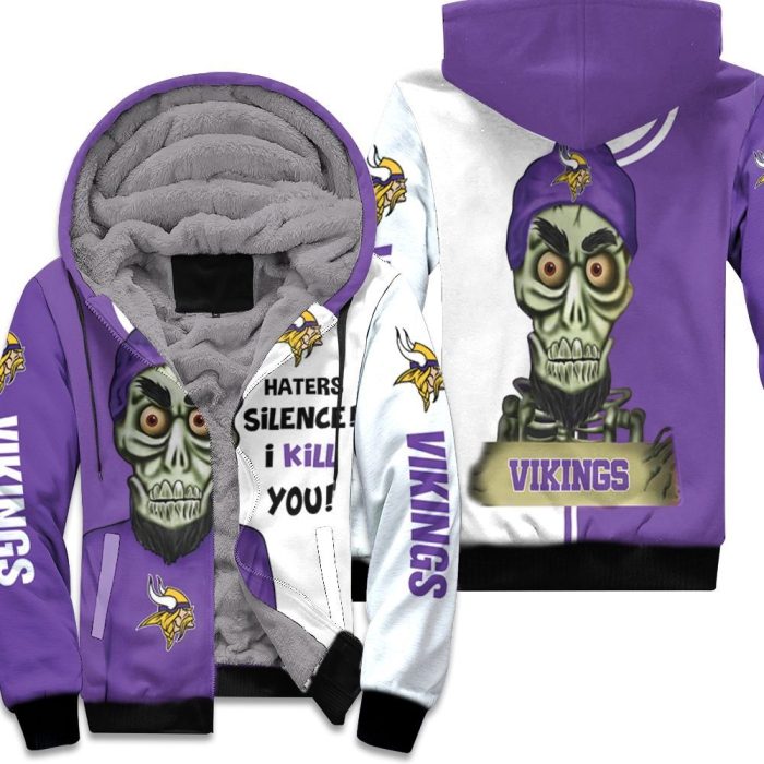 Minnesota Vikings Haters I Kill You 3D Unisex Fleece Hoodie