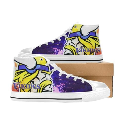 Viking Cartoon Silhouette Men's High Top Shoes
