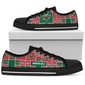 Minnesota Wild NHL Hockey 2 Low Top Sneakers Low Top Shoes