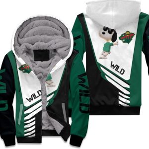 Minnesota Wild Snoopy For Fans 3D Unisex Fleece Hoodie