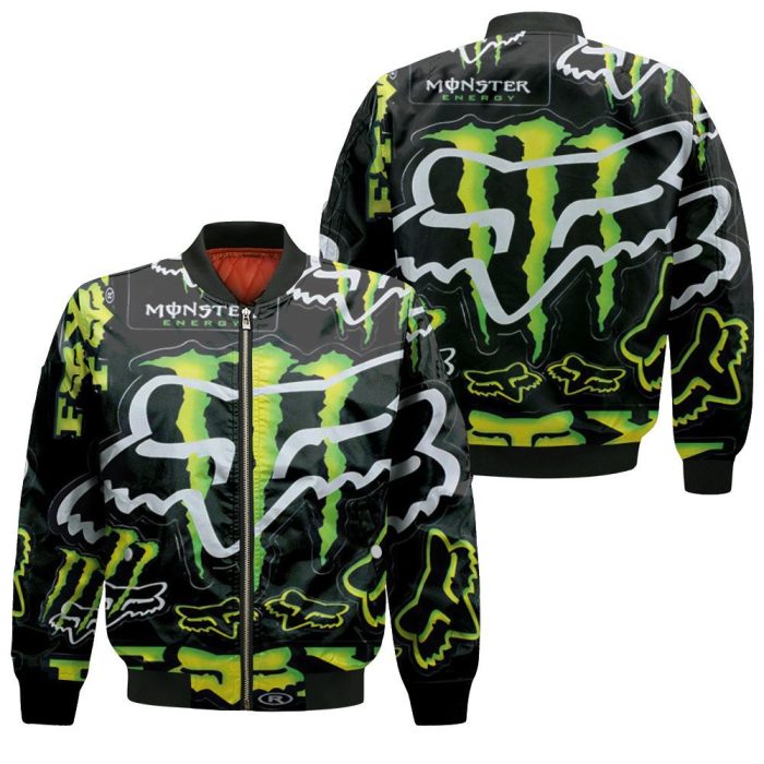 Monster Energy Logo For Lovers 3D Bomber Jacket