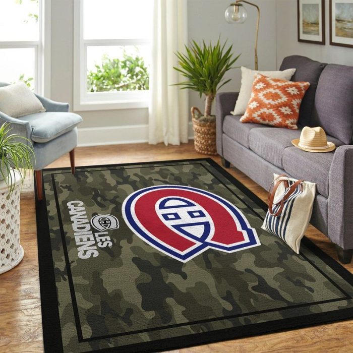 Montreal Canadiens NHL Team Logo Camo Style Nice Gift Home Decor Rectangle Area Rug