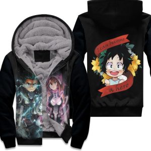 My Hero Academia Ochako Uraraka Midoriya Izuku In Fighting Suits Thunder For Fan Unisex Fleece Hoodie