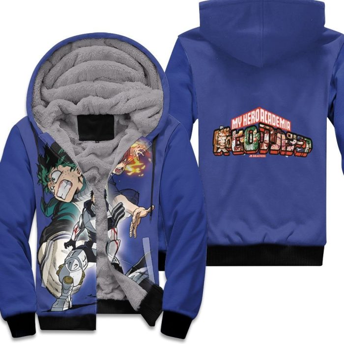 My Hero Academia Todoroki Shouto Midoriya Izuku Fire Iida Fighting For Fan Unisex Fleece Hoodie