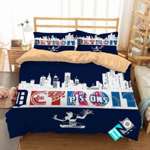 NBA Detroit Pistons 2 Logo 3D Duvet Cover Bedding Sets V