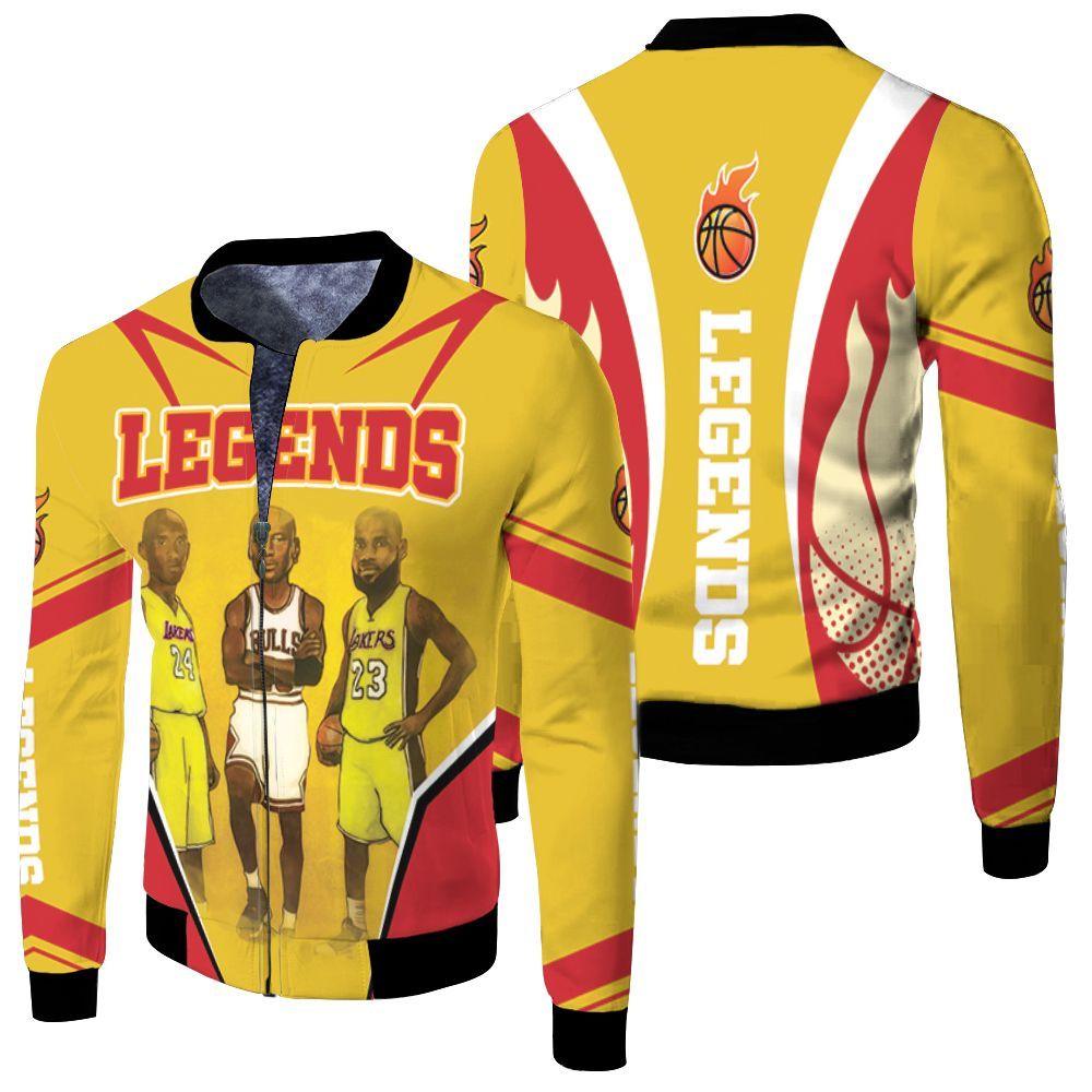 NBA-Legend-Michael-Jorndan-Kobe-Bryant-Lebron-James-Chibi-Fleece-Bomber-Jacket NBA Legend Michael Jorndan Kobe Bryant Lebron James Chibi Fleece Bomber Jacket