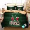 NBA Milwaukee Bucks 1 Logo 3D Duvet Cover Bedding Sets N