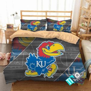 NCAA Kansas Jayhawks 1 Logo N 3D Duvet Cover Bedding Sets BS1391