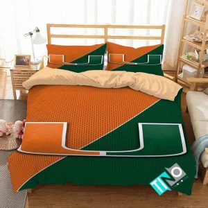 NCAA Miami Hurricanes 1 Logo D 3D Duvet Cover Bedding Sets BS1923