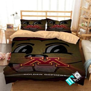 NCAA Minnesota Golden Gophers 1 Logo Customize Duvet Cover Bedding Set BS2192