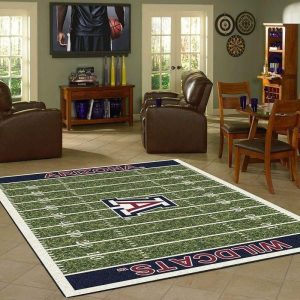 NFL Football Fans Arizona Wildcats Home Field Area Rug Football Home Decor R1492