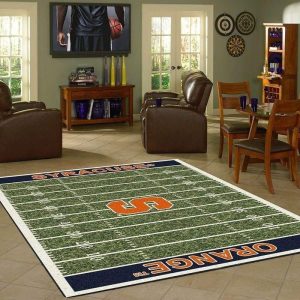 NFL Football Fans Syracuse Orange Home Field Area Rug Football Home Decor R2395