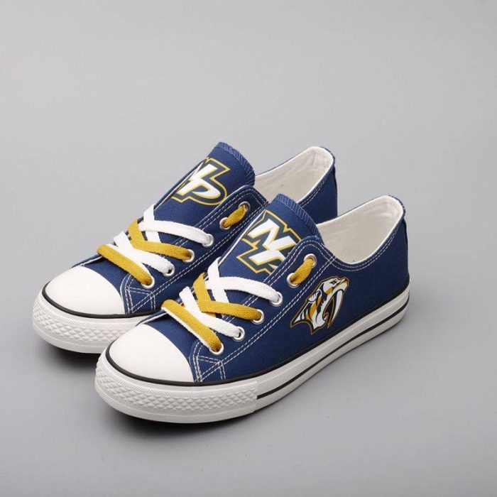 Nashville Predators NHL Hockey 3 Gift For Fans Low Top Custom Canvas Shoes