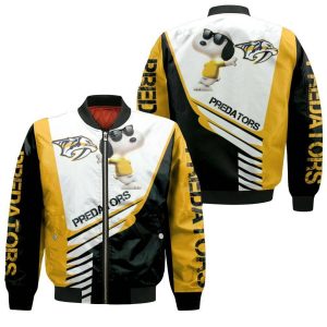 Nashville Predators Snoopy For Fans 3D Bomber Jacket