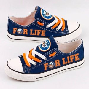 New York Islanders NFL Hockey For Life Gift For Fans Low Top Custom Canvas Shoes LT0356