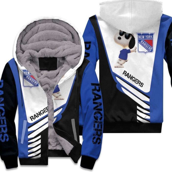 New York Rangers Snoopy For Fans 3D Unisex Fleece Hoodie