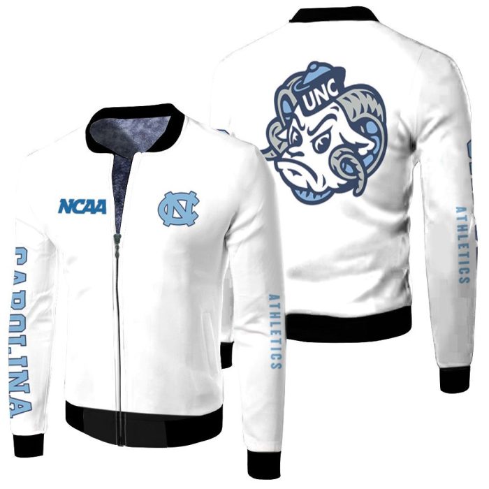 North Carolina Tar Heels Ncaa Bomber Jacket 3D Fleece Bomber Jacket